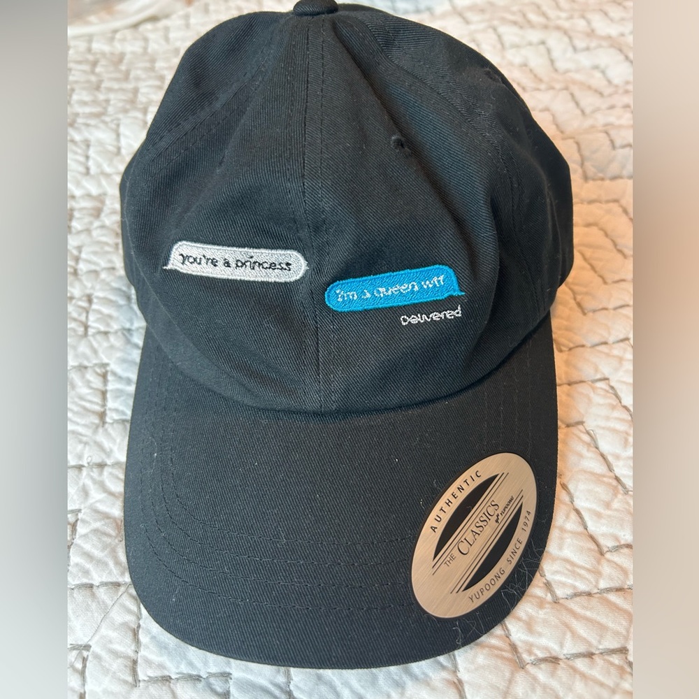 Prince Black Cap with Text Detail